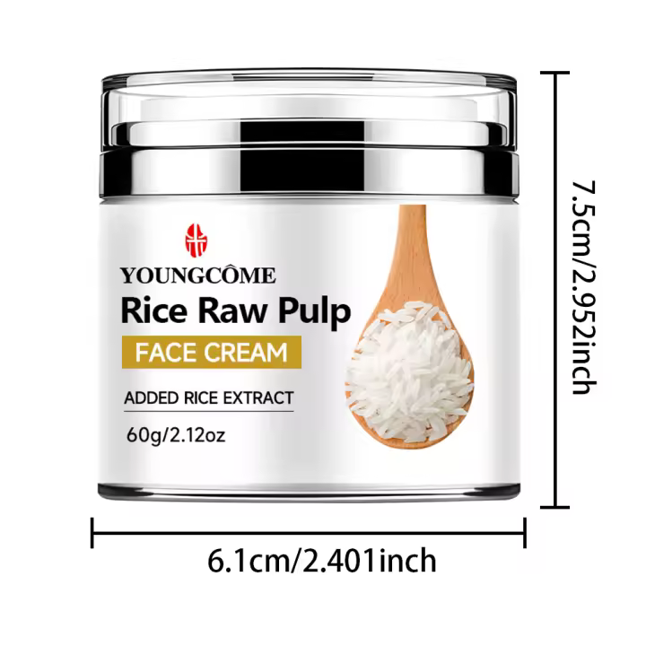 Crema de pulpa de arroz, crema hidratante y nutritiva, alivia el antienvejecimiento, elimina las arrugas, reafirma los poros, elimina el acné y blanquea - 1