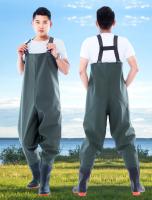 Ropa de pesca impermeable resistente al desgaste para hombres y mujeres, monos, Botas de lluvia, ropa de pesca de vadeamiento de medio cuerpo - details 0