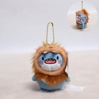 Animal relleno tiburón gordo colgante llavero decoración muñeca suave tiburón llavero de felpa Kawaii adorno colgante colgante de tiburón de dibujos animados - details 15