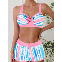 Nuevo traje de baño de dos piezas, bikini estampado de talla grande, traje de baño para mujer - details 0