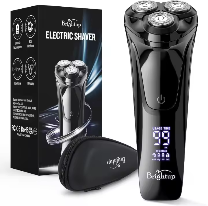 2025 Brightup Razor Men, Afeitadoras eléctricas para hombres, recortadora emergente facial, impermeable, inalámbrica, recargable por USB-C, afeitadora portátil en seco y húmedo - 1
