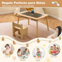 Mesa y Silla Sensorial para Niños de 2-8 Años, Mesa de Actividades Infantil con Silla con Cubos Plegables para Arena/Agua y Rollo de Papel para Jugar, Estudiar y Almacenar - details 6