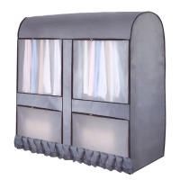 Clear Garment Rack Cover Dustproof Clothes Rack Cover  Hanging Garment Bags For Closet Storage Clear Garment Rack Cover With 2 Durable Zipper Clothing Waterproof Protector - details 0