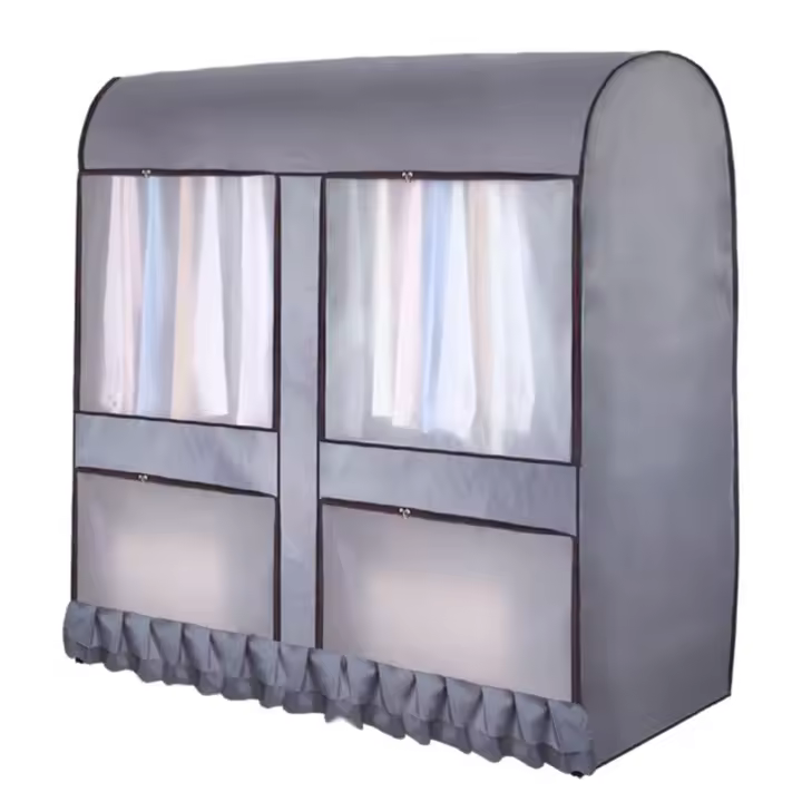 Clear Garment Rack Cover Dustproof Clothes Rack Cover  Hanging Garment Bags For Closet Storage Clear Garment Rack Cover With 2 Durable Zipper Clothing Waterproof Protector - 1