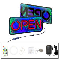 Cartel de Luz Abierto de Espejo Infinito 19x8 pulgadas, Luces LED RGB 3D para Tiendas, Restaurantes, Cafés, Salones, Ventanas de Bar Enchufe EU - details 5