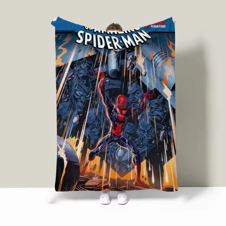 Manta de Invierno Cálida de Spider-Man Cubierta de Sofá de Microfibra Ropa de Cama Acogedora - 1