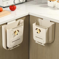 Cubo de basura plegable montado en la pared para armario de cocina, práctico cubo de basura reutilizable para dormitorio, hogar, estudio - details 7