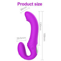 Consolador masajeador de próstata Anal sin tirantes para mujer, vibrador doble femenino, punto G, Juguetes sexuales para adultos, pareja, 10 velocidades - details 25