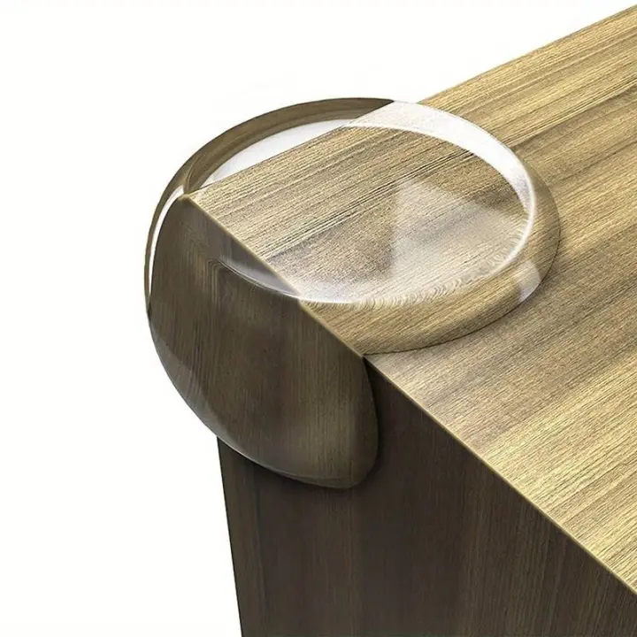 Alfombrilla anticolisión para esquina de mesa, cubierta protectora de silicona, transparente, antigolpes, 8 piezas - 1
