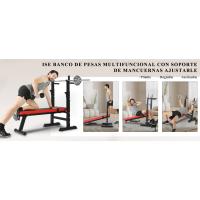ISE Banco de pesas multifuncional con soporte de mancuernas ajustable SY-544