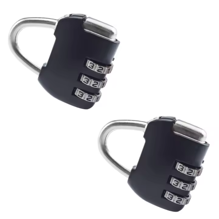 Candado Antiguo Mini Estilo Retro en Forma de Bolso Locks Negroes para Equipaje de Dormitorio - 1