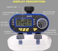 Controlador de riego de jardín con válvula solenoide, utilizado para dos temporizadores de salida electrónicos digitales en jardines y patios - details 2
