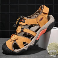 Gran tamaño Baotou sandalias casuales de cuero de playa para hombres sandalias de hombre de cuero de trazabilidad transpirable al aire libre de verano - details 10