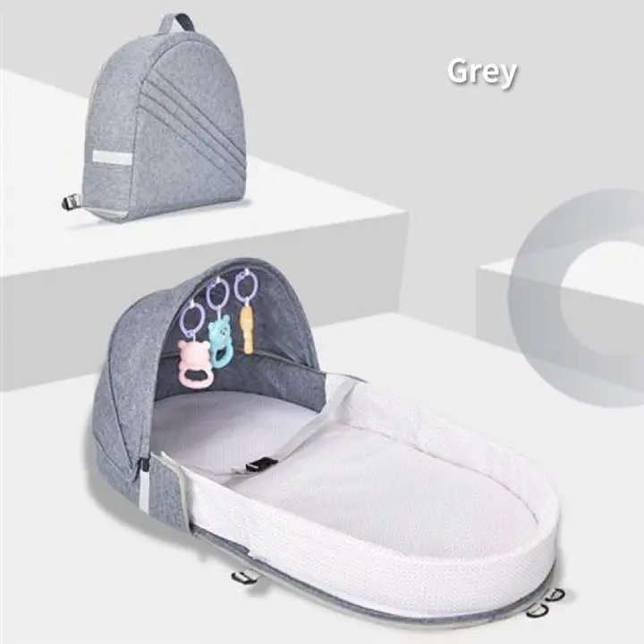 Cesta plegable para cuna de bebé, cama biónica para recién nacido con mosquitera, cuna portátil para bebé, parachoques, nido de viaje, para dormir - 1