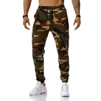 Nuevos pantalones de camuflaje de retales para hombre en tallas europeas, leggings deportivos y casuales de gran tamaño, holgados y modernos - details 6