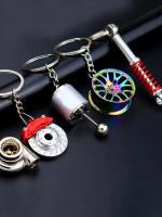 LLavero de metal para coche, colgante de cubo de engranaje turbo, amortiguador de disco de freno, regalo creativo - details 0