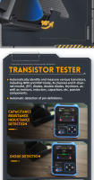 Probador de Transistores FNIRSI DSO-TC3 Generador de Señal Multifuncional 3 en 1 Componente Electrónico Digital Osciloscopio - details 18