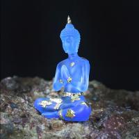 Figuritas de Buda de resina de imitación hechas a mano, estatua de Buda sentado realista, fondo plano transparente, Mini adorno budista para oficina - details 11