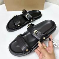 Zapatillas de diseñador con hebilla de metal blanco para mujer, cómodas sandalias antideslizantes de verano, chanclas de fondo suave, sandalias planas de playa - details 2
