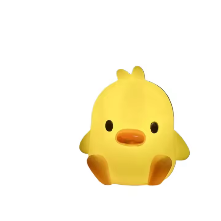 Lámpara LED creativa de escritorio de pato amarillo con luz suave y atmósfera, luz nocturna para cabecera de dormitorio, Mini luz para dormir - 1