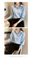 Camisa informal de gasa para primavera y otoño, camisas de oficina para mujer, blusa lisa holgada de manga larga a la moda para mujer, Tops S-4XL - details 6