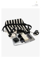 Bolso de mano informal de gran capacidad, de lona a rayas, con un solo hombro oblicuo. - details 21