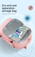 Mochila de viaje para mujer, deportes al aire libre impermeable, bolsa para portátil, mochila de transporte, multifuncional, viajes de negocios, clasificación en húmedo y seco, mochila escolar de gran capacidad - details 5