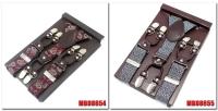 Cabestrillo de dos tonos de cuero marrón para hombre, estilo occidental, cinturón, longitud ajustable, 3,5x120cm - details 9