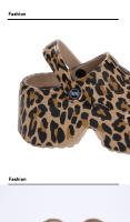 Sandalias de Tacón Alto de 9cm Punta Cerrada Suela Gruesa Diseño de Leopardo - details 29