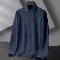 hombre manga larga ropa hombre Nueva camisa informal de negocios de manga larga de Color sólido para hombre, resistente a las arrugas, cómoda, versátil para todas las estaciones - details 10