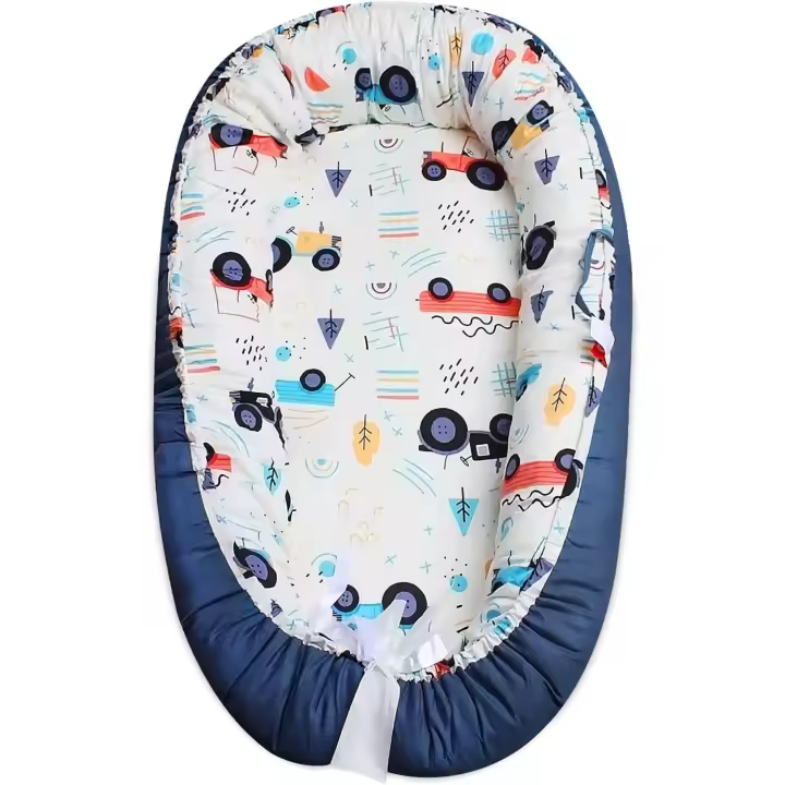Nido para Bebe Recién Nacido,Reductor de Cuna Nidos,Doble cara,Transpirable,100% Algodón hipoalergénico - 1