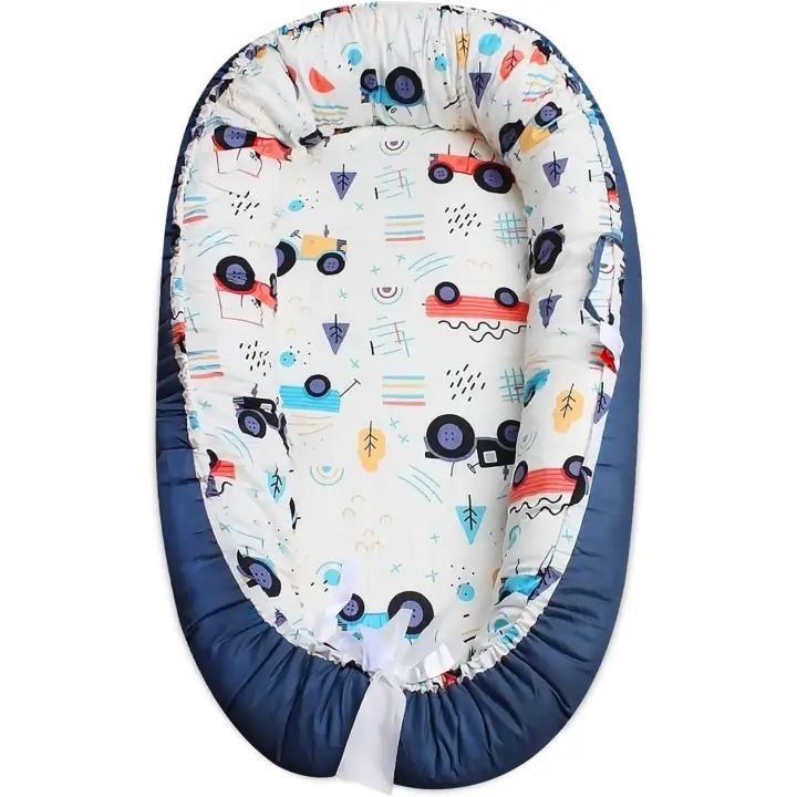 Nido para Bebe Recién Nacido,Reductor de Cuna Nidos,Doble cara,Transpirable,100% Algodón hipoalergénico - 1