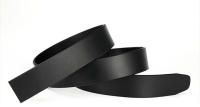 Cinturón de piel auténtica de vaca 100% auténtica, sin hebilla para hebilla automática, cuerpo de cinturón vintage de 3,50 cm de ancho, color negro y marrón - details 1