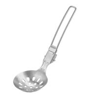 Cuchara de sopa plegable de acero inoxidable para acampar al aire libre, utensilios de cocina portátiles resistentes al desgaste, herramientas - details 10
