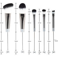 Personalidad DIY mango de metal con cuentas maquillaje cepillos 5 piezas en un conjunto - details 2