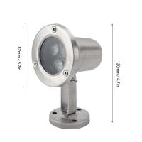 Luz de buceo de acero inoxidable IP68 para estanque LED de 3W, impermeable, ahorro de energía, fuente, piscina subacuática - details 2