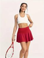Siéntete genial mientras juegas al tenis: falda deportiva de yoga con pantalones cortos incorporados y bolsillos laterales - details 2