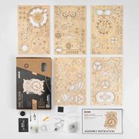 Robotime Rokr Reloj de Búho 3D Kit de Bloques de Madera DIY Montaje Fácil - details 12