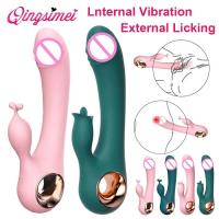 Magia de Hueso Leten Laile Vagina de Doble Choque Cálida Lengua Masajeador de Autoestimulación para Adultos Juguetes Sensuales - details 0