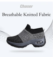 Zapatos para correr de marca para mujer, zapatos deportivos con cojín de aire, ligeros, cómodos, transpirables, zapatos para caminar, zapatillas sin cordones con plataforma - details 3