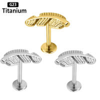 Piercing de titanio para la oreja, g23, labret tragus, anillos para labios, hilo interno, hélice, pendientes, aros para cartílago daith, 2 uds. - details 4
