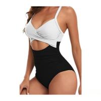 Traje de baño sexy de una pieza, traje de baño hueco para mujer, bikini ajustado con tirantes tipo halter. - details 4