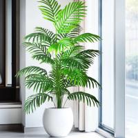Palma de Plástico Verde Planta Falsa Tropical para Jardín en Casa Ramas de 49.2 pulgadas - details 0