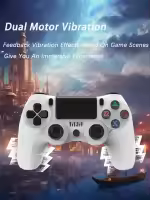 Mando inalámbrico para PS4/Pro/PS3/Slim/PC/Steam, control Bluetooth, Joystick, compatible con 6 ejes, vibración, clic táctil - details 5