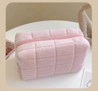 Bolsa de Maquillaje de Peluche Portátil Color Sólido, Cierre de Cremallera, Bolsa de Higiene Personal, Bolsa de Almacenamiento de Belleza para Viajes - details 4