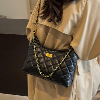 Mujer 2025 nuevo Xiaoxiangfeng rombo cadena axila bolso de moda negro hombro mensajero bolso callejero - details 1