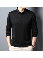 Camiseta Polo Casual Para Hombre Manga Larga Cómoda Verano Top Antigüedades Estilo Sólido Antiarrugas Polyester - details 3
