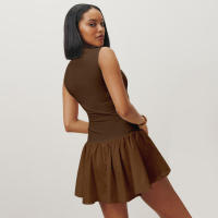 Y24DS283 Ropa de Mujer Vestido de Verano Nuevo Color Sólido Sin Mangas con Parches - details 26