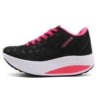 Zapatos deportivos informales para mujer, transpirables, cómodos, con tacón de cuña, suela gruesa, zapatillas con cordones - details 5