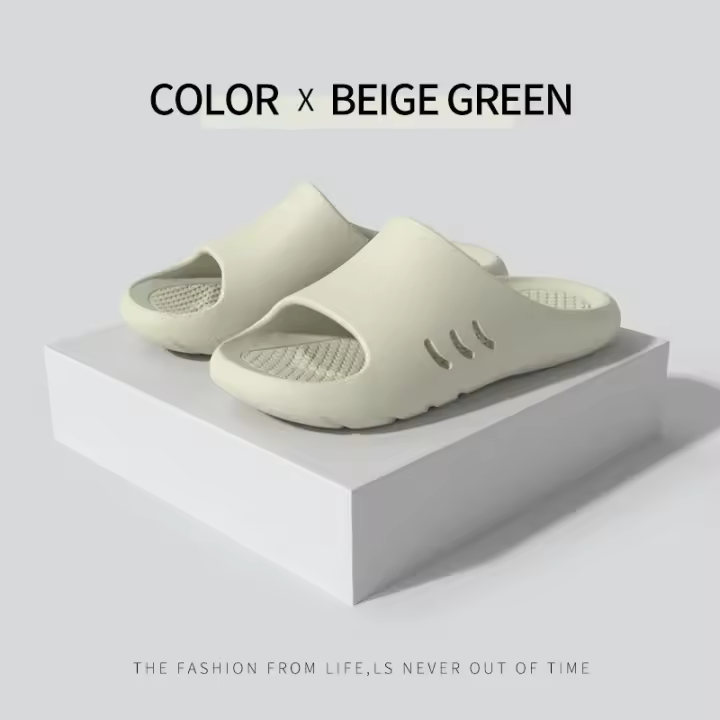 Zapatillas antideslizantes verano de los hombres nuevo baño baño zapatillas frescas hogar interior fondo suave hogar pareja sandalias - 1
